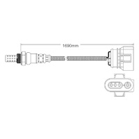 Post-Cat Left oxygen sensor for Audi A6 ARE 6-Cyl 2.7 Twin Turbo 5/00-6/01