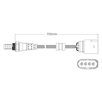 Post-Cat Cyl 1-3 oxygen sensor for Audi A8 BPK 6-Cyl 3.2 6/05 on