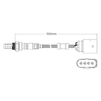 Post-Cat oxygen sensor for Skoda Fabia BKY 4-Cyl 1.4 5/04-12/07