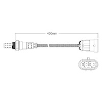 Pre-Cat left oxygen sensor for Alfa Romeo GTV AR916 AR161.05 6-Cyl 3.0 6/00-6/02