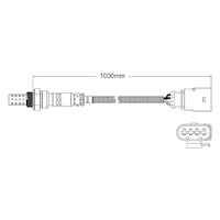 Post-Cat Cyl 1-3 oxygen sensor for Audi A6 BDW 6-Cyl 2.4 4/04 on