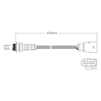 Post-Cat Left oxygen sensor for Audi Q5 CALB 6-Cyl 3.2 11/08 on