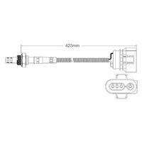 Pre-Cat oxygen sensor for Audi A4 ABC 6-Cyl 2.6 11/94-7/98