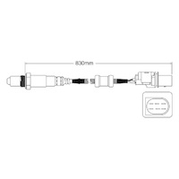 Pre-Cat Cyl 1, 4 oxygen sensor for Audi A3 BMB 4-Cyl 2.0 1/04-1/05