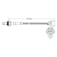 Pre-Cat oxygen sensor for Mazda 323 BA B6 4-Cyl 1.6 4/94-3/95