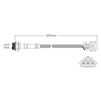 Pre-Cat oxygen sensor for Hyundai S Coupe G4EK-T 4-Cyl 1.5 Turbo 7/93-4/95