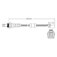 Post-Cat oxygen sensor for Honda Civic 4DR VTi D17A2 4-Cyl 1.7 