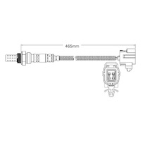 Post-Cat oxygen sensor for Ssangyong Actyon M161.951 4-Cyl 2.3 7/06 on