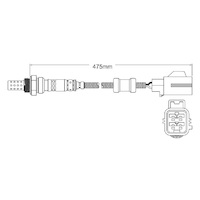 Post-Cat Cyl 1-3 oxygen sensor for Volvo XC70 B6324S 6-Cyl 3.2 