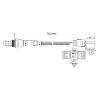 Post-Cat oxygen sensor for Lexus RX400h MHU38 3MZ-FE 6-Cyl 3.3 3/05 on