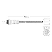 Post-Cat oxygen sensor for Mazda 3 L3 4-Cyl 2.3 9/03 -12/05
