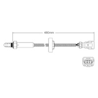 Pre-Cat oxygen sensor for Nissan Maxima A32 VQ30DE 6-Cyl 3.0 11/94-6/96