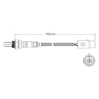 Pre-Cat oxygen sensor for Mitsubishi Galant GSR 4G63 4-Cyl 2.0 DOHC 11/88-6/90