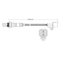 Pre-Cat oxygen sensor for Mitsubishi Triton MK 4G64 4-Cyl 2.4 9/03-8/06