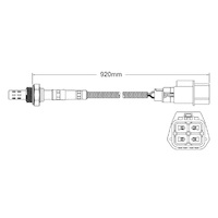 Post-Cat oxygen sensor for Nissan Maxima A33 VQ30DE 6-Cyl 3.0 10/99 on
