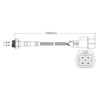 Post-Cat oxygen sensor for Nissan Maxima A33 VQ30DE 6-Cyl 3.0 10/99 on