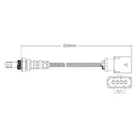 Post-Cat oxygen sensor for Mini R52 Cooper Cabriolet W10 B16 4-Cyl 1.6 