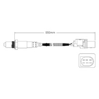 Post-Cat oxygen sensor for BMW 320d F30 F31 F34 Diesel N47 D20C 4-Cyl 2.0 Turbo 2/12-9/15