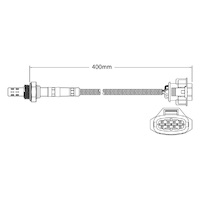 Post-Cat Left oxygen sensor for Porsche Boxster 986 M96.24 6-Cyl 3.2 9/02-10/04