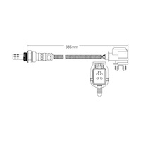 Pre-Cat oxygen sensor for Chrysler Voyager / Grand Voyager EGA 6-Cyl 3.3 44256