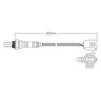 Post-Cat oxygen sensor for Chrysler Voyager / Grand Voyager EGA 6-Cyl 3.3 