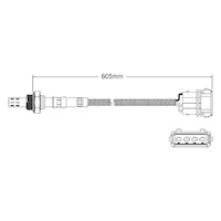 Pre-Cat oxygen sensor for Volkswagen Caravelle / Multivan T4 AAF 5-Cyl 2.5 9/90-12/93