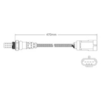 Pre-Cat oxygen sensor for Renault Clio K4J 780 4-Cyl 1.4 6/05 on