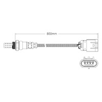 Post-Cat Left oxygen sensor for Kia Sorento G6DB 6-Cyl 3.3 4/07-10/08