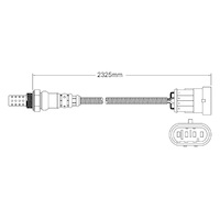 Post-Cat Cyl 1-3 oxygen sensor for Alfa Romeo 166 AR936 932A.000 6-Cyl 3.2 3/02-10/05