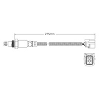 Pre-Cat oxygen sensor for Honda Civic 4DR VTi R18A1 4-Cyl 1.8 44475