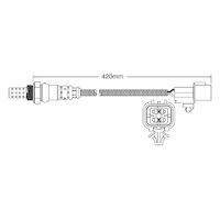 Post-Cat oxygen sensor for Hyundai Getz TB G4EC 4-Cyl 1.5 5/02-7/05