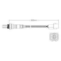 Post-Cat Right oxygen sensor for Mitsubishi Triton 4WD (KB9T) 6G74 6-Cyl 3.5 3/06-5/08