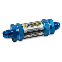 Earls Earl's In-Line Fuel Filter -04AN Male Fittings Inlet & Outlet - Blue