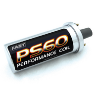 FAST PS60 Ignition Coil Round Canister Style, Nickle Plated Finish
