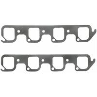 Fel-Pro Exhaust Gaskets Header Steel Core Laminate Rectangular Port For Ford Boss/Cleveland 4 V Heads Set