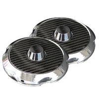 Autotecnica Chrome Strut Top Covers For Ford Mustang 5.0 with Carbon Fibre Inserts 2015-2018 FMFS