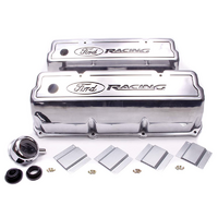 Aluminium Valve Covers (Polished) Suit Ford 302 351 Cleveland V8