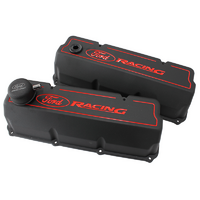 Aluminium Valve Covers (Black) Suit Ford 302 351 Cleveland V8
