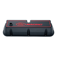 For Ford Motorsport Valve Covers Tall Cast Aluminium Black with Red For Ford Racing Logo For Ford 289 302 351W Pair