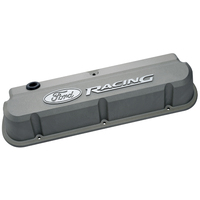 For Ford Motorsport Valve Covers Cast Aluminium Gray For Ford Racing Logo For Ford 289 302 351W Pair
