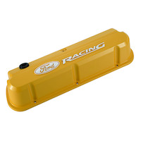 For Ford Motorsport Valve Covers Slant-Edge Tall Yellow For Ford Racing Logo For Ford Mercury Small Block Windsor Pair
