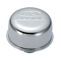 For Ford Motorsport Valve Cover Breather Push-In Round Steel Chrome For Ford Racing Logo Each