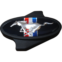 For Ford Motorsport Air Cleaner Wing Nut Black Crinkle Mustang Running Horse Logo Each
