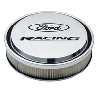 Ford Performance Parts Air Cleaners for Ford Racing Licensed Slant-Edge Round Dropped Base Polished for Ford Racing Logo Top 13 in. Diameter 2.