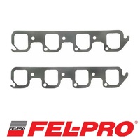 Fel-Pro Perforated Steel Exhaust Gasket Set for Ford 351 Cleveland V8 4V Heads 1.89" x 2.19" FE1416