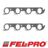 Fel-Pro Perforated Steel Exhaust Gasket Set for Ford 302 351 Cleveland V8 2V Heads 1.56" x 1.98" FE1430