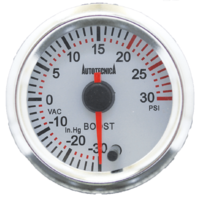 Autotecnica boost gauge 52mm white for Nissan Patrol GU TD42T 4.2 Diesel
