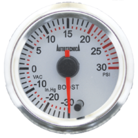 Autotecnica boost gauge 52mm white for Ford Courier PG WL 2.5 Diesel