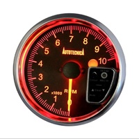 Autotecnica 3-3/4″ Tachometer Analogue Gauge Black Face 7 Colour G825G7