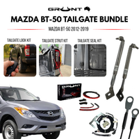 Grunt 4x4 Tailgate Lock + Strut + Seal Bundle - Mazda BT-50 2011-2019